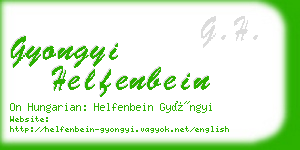 gyongyi helfenbein business card